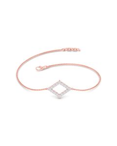 Dual Tone Rhombus Diamond Bracelet