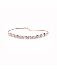 Classy Rose Gold Diamond Bracelet