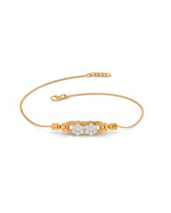 Quirky Golden Diamond Bracelet