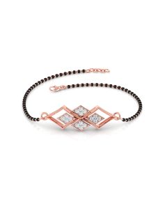 Alluring Rose Gold Mangalsutra Diamond Bracelet