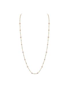 Simplistic Floral Silver Cord Diamond Chain