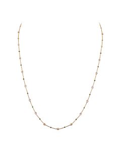 Symmetric Sober Silver Cord Diamond Chain