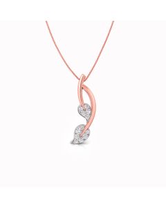 Dazzling Twin Leaf Diamond Pendant