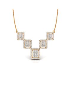 Geometric Charm Diamond Necklace