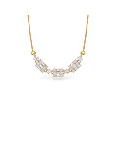 Glossy Track Diamond Necklace