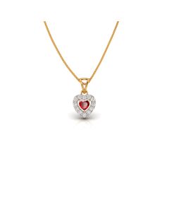 Radiating Heart Diamond Pendant