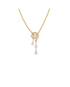 Twin Drop Diamond Pendant