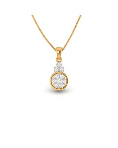 Circular Drop Diamond Pendant