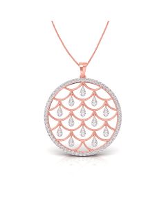 Elegant Diamond Grid Diamond Pendant