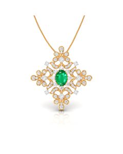 Emerald Radiance Diamond Pendant