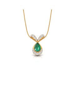 Emerald Glow Diamond Pendant