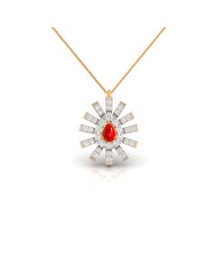 Ruby Radiance Diamond Pendant