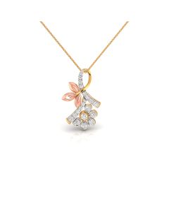 Designer Floral Bud Diamond Pendant