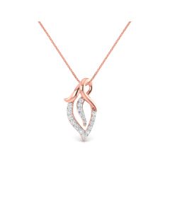 Sophisticated Rose Gold Diamond Pendant