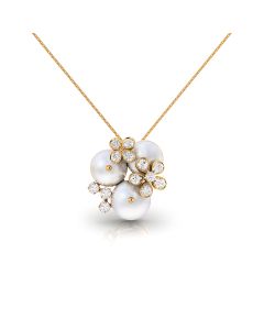 Triple Pearl Gloss Diamond Pendant