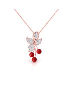 Dazzling Cherries Diamond Pendant