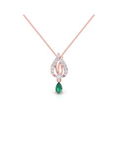 Emerald Drop Diamond Pendant