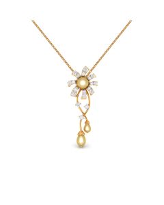 Floral Sparkle Diamond Pendant