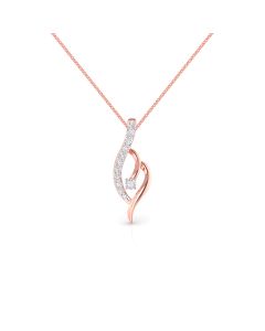 Elegant Curve Diamond Pendant