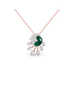 Elegant Emerald Diamond Pendant