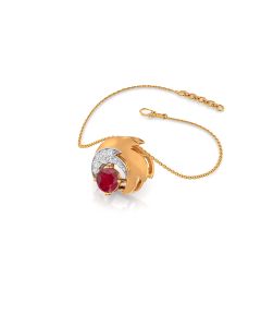 Sparkling Ruby Diamond Pendant