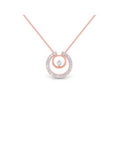 Twin Circle Diamond Pendant