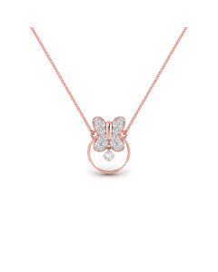 Trendy Butterfly Diamond Pendant