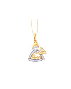 Artistic Gold Diamond Pendant