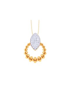 Trendy Gold Diamond Pendant