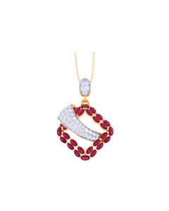 Mesmerising Ruby Diamond Pendant