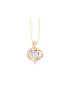 Twinkling Gold Diamond Pendant