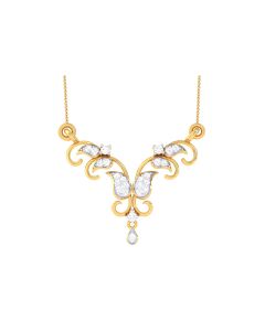 Charming Paisleys Diamond Mangalsutra