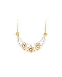 Contemporary Floral Elegance Diamond Mangalsutra