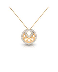 Glossy Disc Diamond Pendant