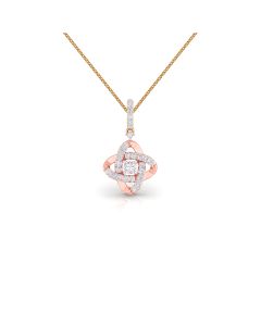 Oval Link Diamond Pendant 