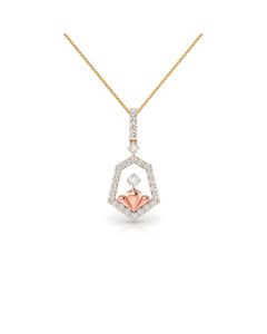 Geometric Love Diamond Pendant