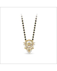 Radiating Paisleys Diamond Mangalsutra