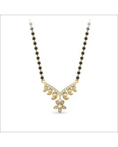 Paisley Droplets Diamond Mangalsutra