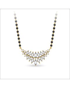 Contemporary Diamond Cluster Mangalsutra