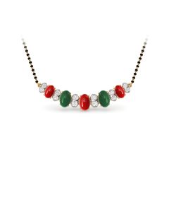 Multi-Colored Diamond Mangalsutra