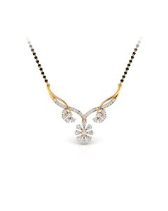 Triple Flower Diamond Mangalsutra