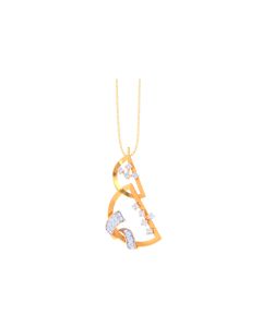 Abstract Elegance Diamond Pendant