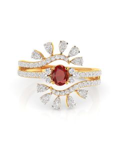 Ruby Bloom Diamond Ring