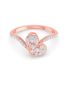 Dual Heart Diamond Ring