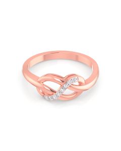 Elegant Knot Diamond Ring