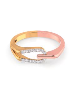 Brilliant Hoop Two Tone Diamond Ring