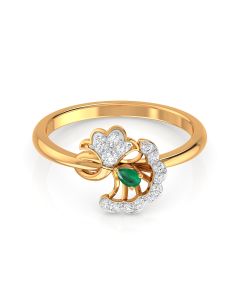 Glowing Emerald Diamond Ring