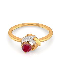 Elegant Ruby Diamond Ring