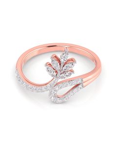 Glittering Vine Diamond Ring