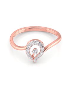 Glossy Loop Diamond Ring